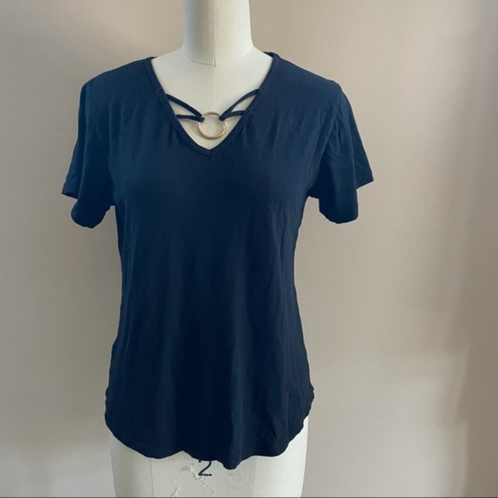 LNA Black Gold V-Neck